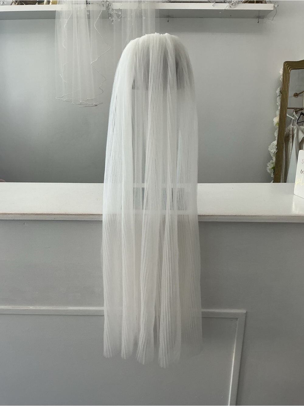 White Bridal Tulle Veil